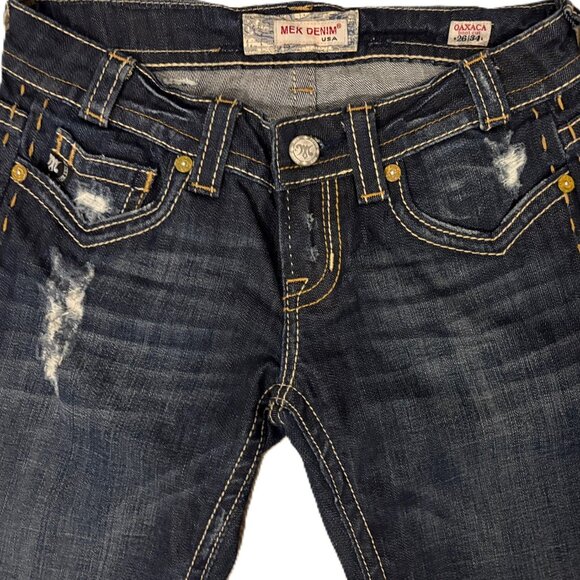 Vintage MEK Denim USA Premium Dark Wash Denim. Boot Cut. New Without Tags - Picture 4 of 9